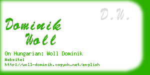 dominik woll business card